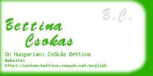 bettina csokas business card